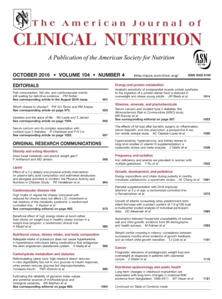 The American Journal of Clinical Nutrition